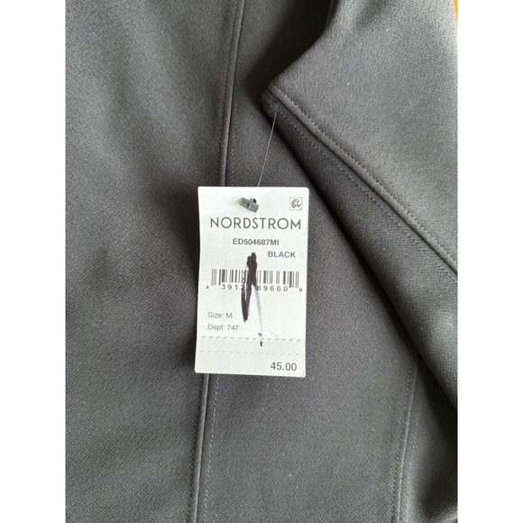 Open Edit Crepe Corset Top Black Square Neck Cropped Tank Size M NWT Sold Out - Picture 6 of 7